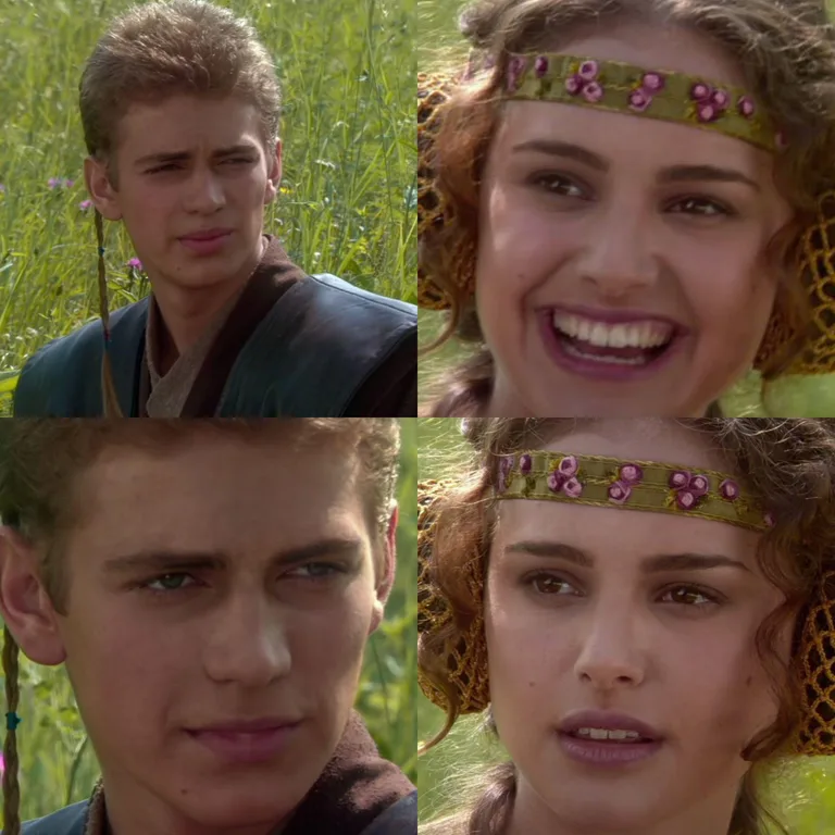 Anakin Padme 4 Panel meme template